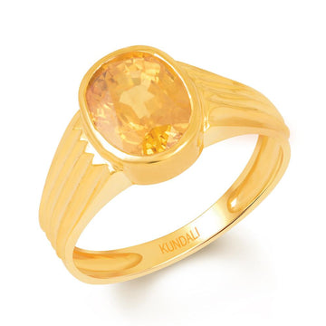 Vintage Yellow sapphire (Pukhraj) gold ring 1