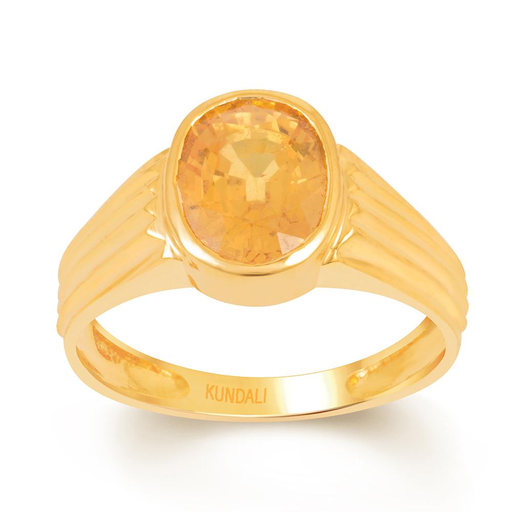 Vintage Yellow sapphire (Pukhraj) gold ring 2