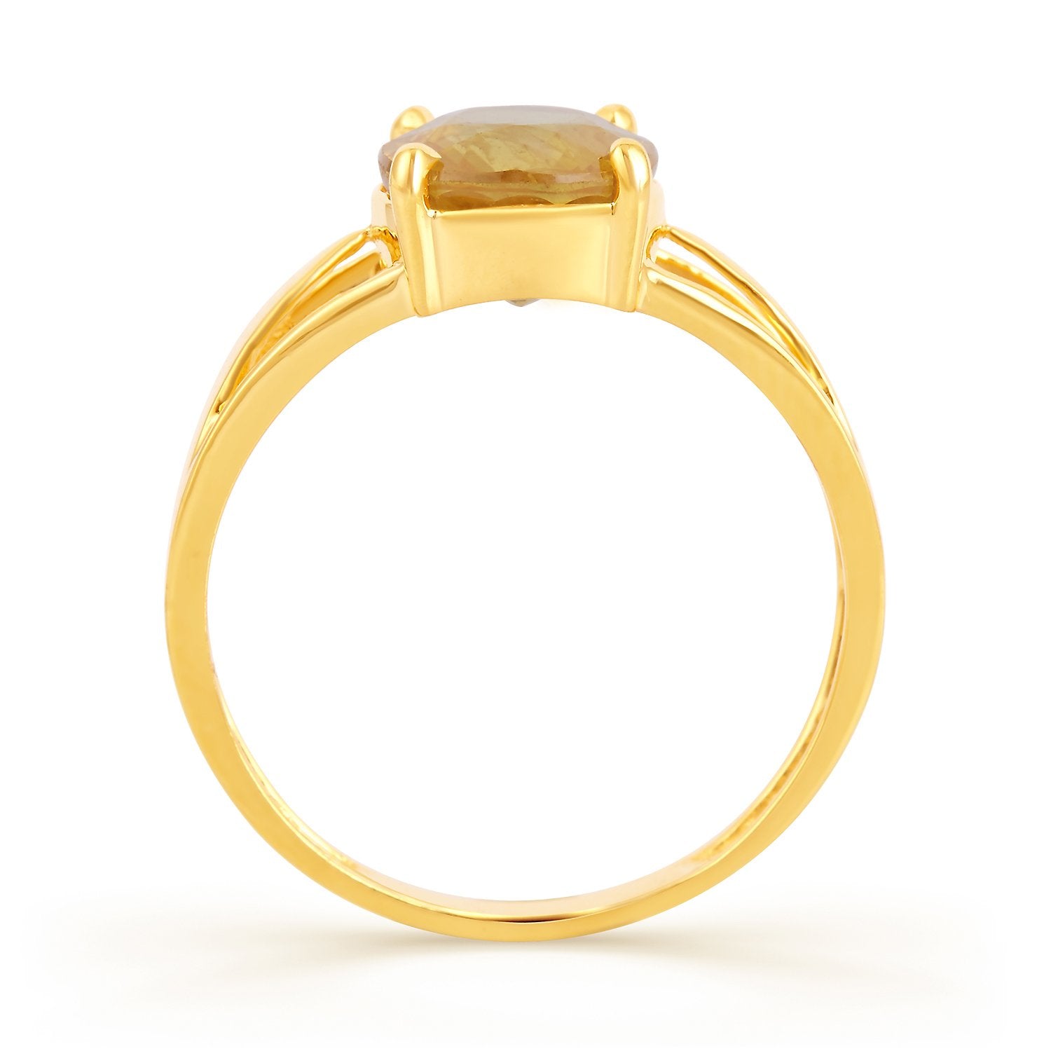 Artisan Yellow sapphire (Pukhraj) gold ring 3