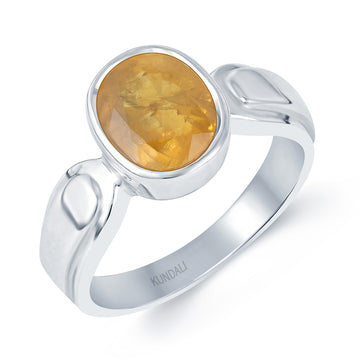 Timeless Yellow sapphire (Pukhraj) silver ring 1