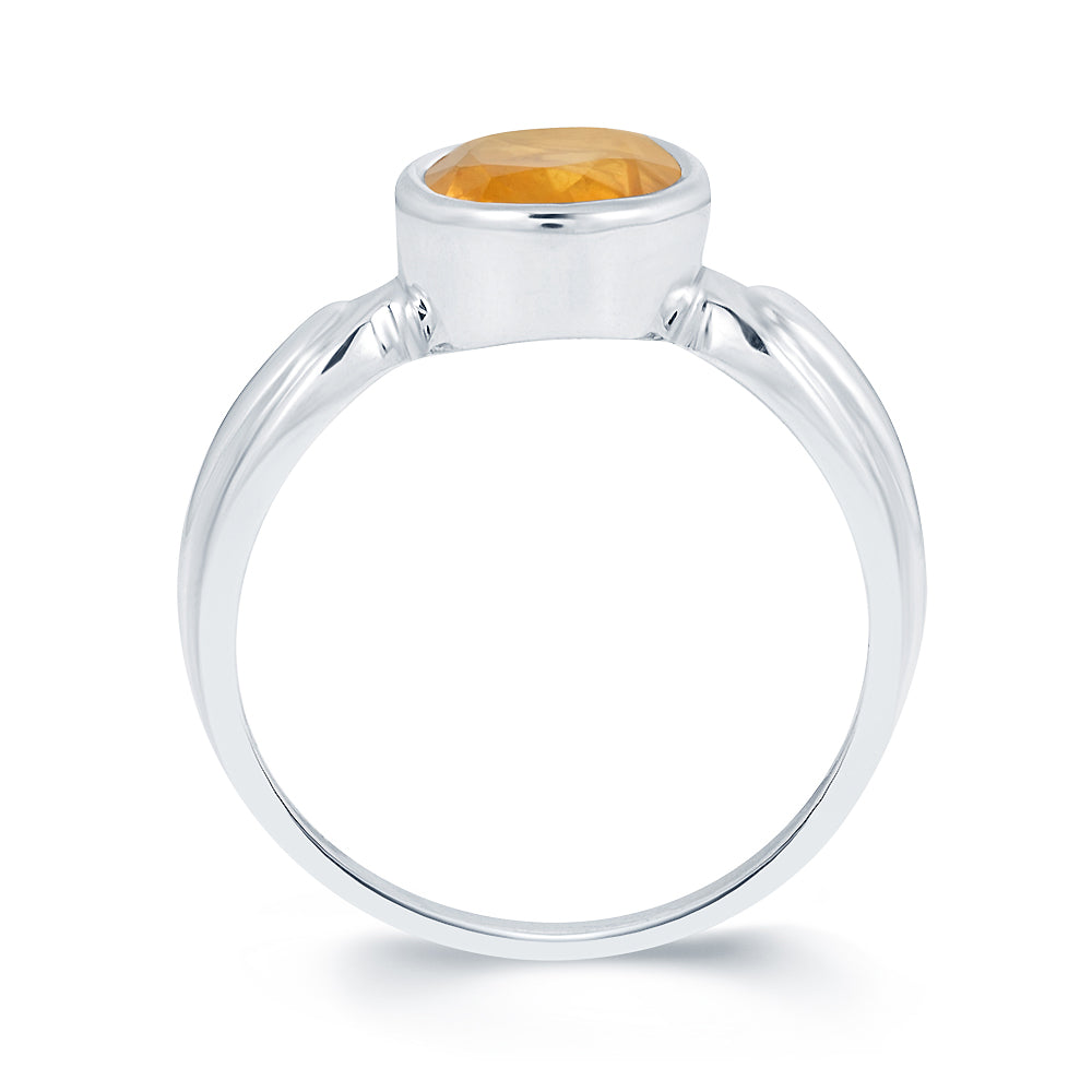 Timeless Yellow sapphire (Pukhraj) silver ring 3